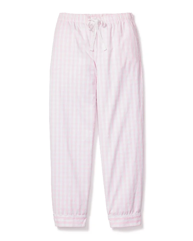 Women's Twill Pajama Pants | Pink Gingham