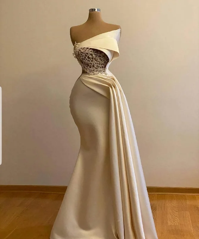 Off Shoulder Ivory Prom Dress With Cape Wedding Gown Bridal Dress, Long Ivory Engagement Dress, African Clothing For Women Porm Dress