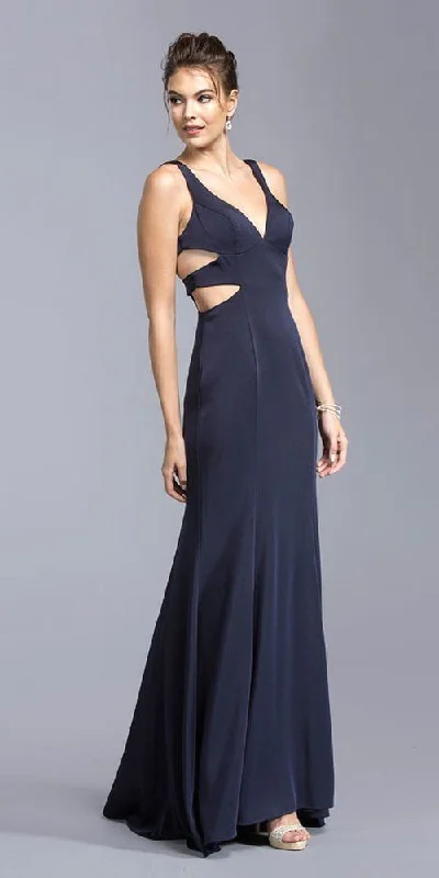 Aspeed L1999 V-Neck Long Dress with Multiple Cut-Outs