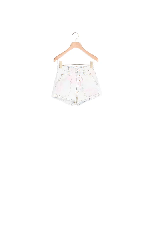 Short en jean imprimé