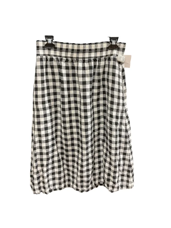 Skirt Mini & Short By Madewell In Checkered Pattern, Size: M