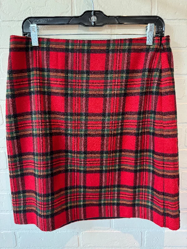 Skirt Mini & Short By Talbots In Green & Red, Size: 10p