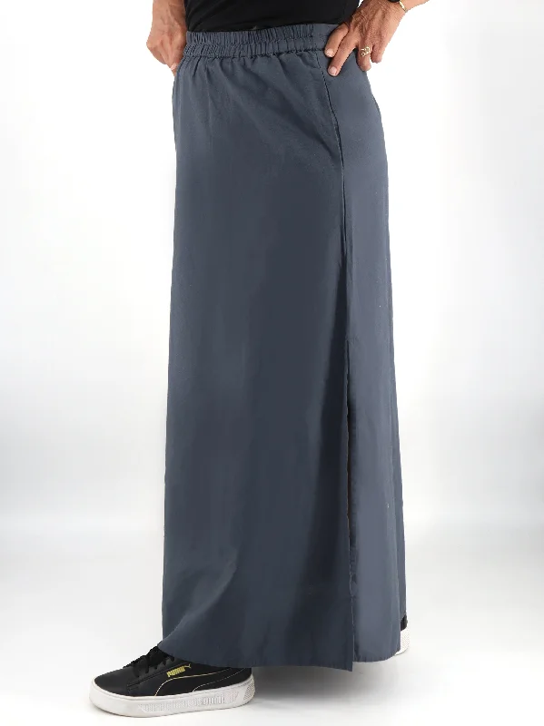 Women's Plain Long Skirt,Grey