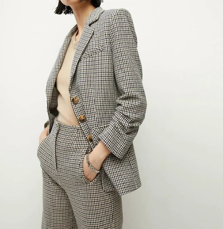 Berkshire Houndstooth Dickey Jacket In Multi