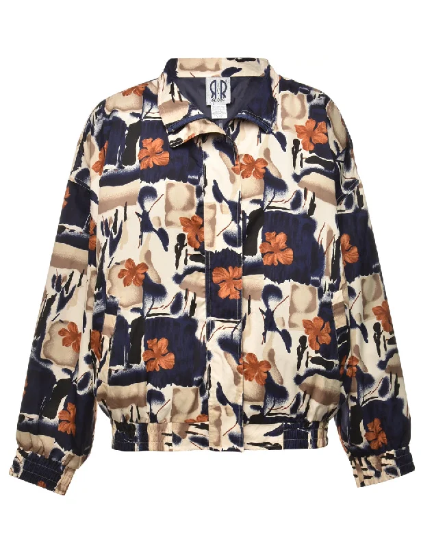 Floral Pattern Jacket - L