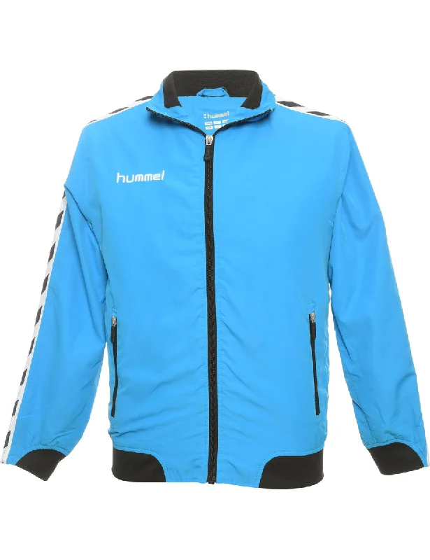 Zip Front Blue Nylon Jacket - M