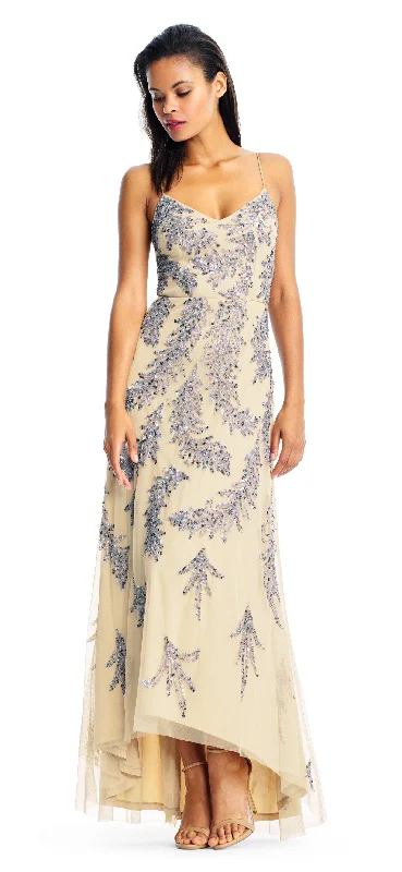 Aidan Mattox - MD1E202204 Embellished V-neck High Low  Dress