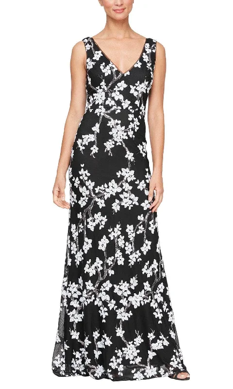 Alex Evenings 5196932 - Sleeveless Floral Sequin Formal Dress