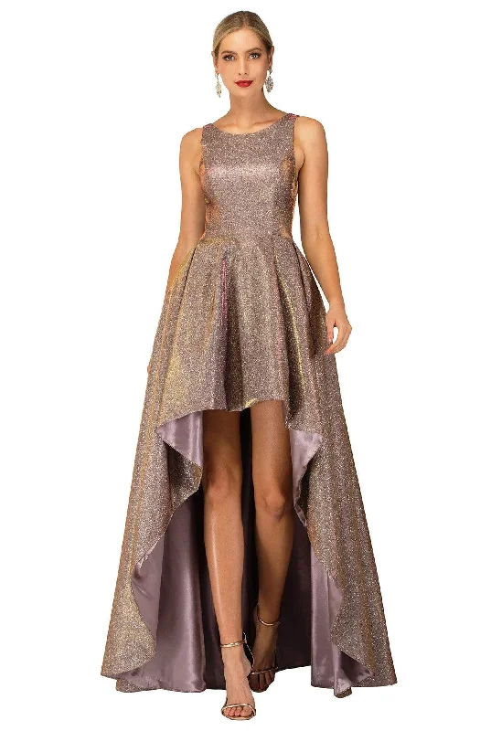 Cecilia Couture - 2122 Glittered Scoop High Low Dress