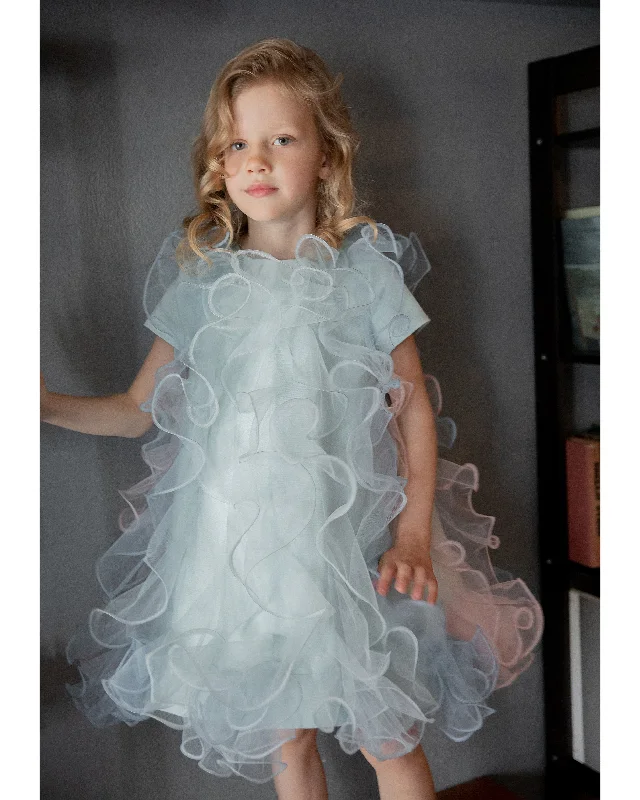 NIKOLIA "Beautiful Madness" Optimista Tulle Overlay Dress in Pastel Mix