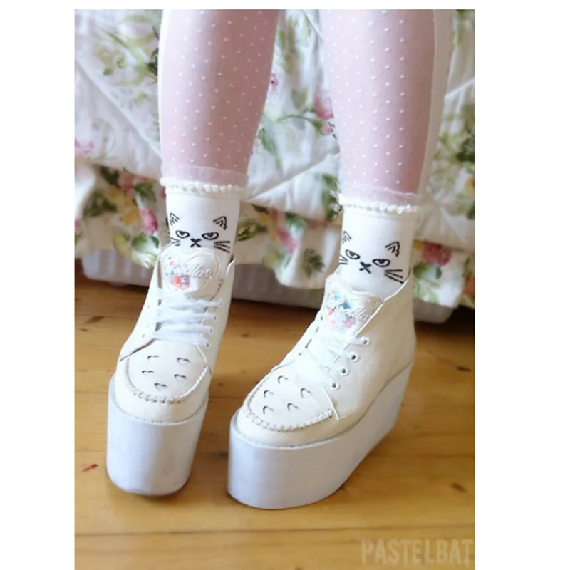 Cute cartoon lace female socks YV2184